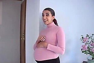 Pregnant with Condom at Fake taxi