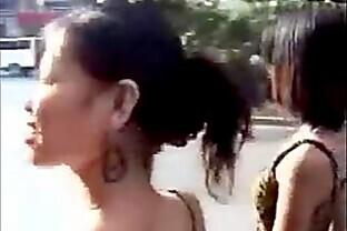 Shaved pussy Ponytail with cum at Show