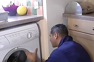 Classy euro milf fucked by plumbers pipe