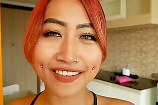 Big butt Thai amateur cutie blowjob and good fucking