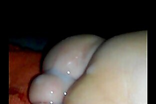 black friend cums on my sleeping wifes feet