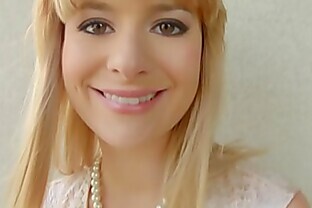 Pretty blonde is bent over and filled with spunk