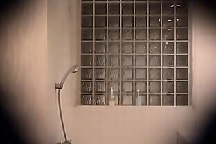 Japanese girl stripped and takes a shower