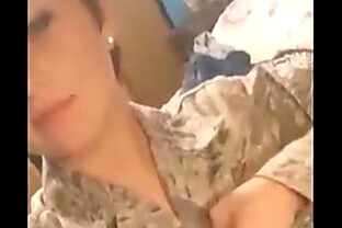 Exotic military Footjob at Bedroom