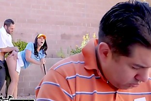 BANGBROS - Rachel Starr Fucks Her Golf Instructor While Her Cuck Husband Reads The Paper