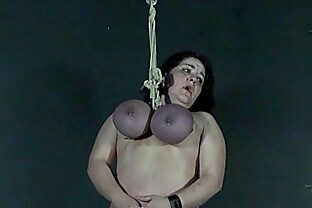 Andreas tit hanging and extreme mature breast of hung and whipped slave