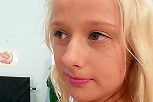 Vagina exam of an attractive sexy blonde