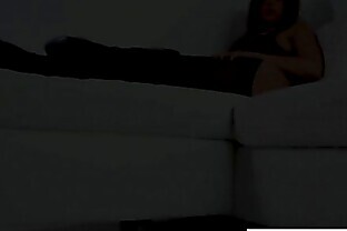Abigail fucks herself til her makeup is smeared off