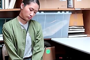 Asian amateur shoplifter gets fucked