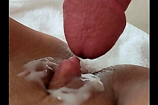 He cum on my clit