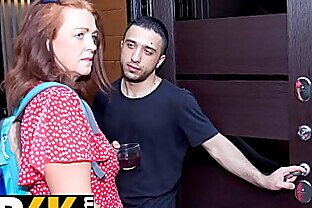 MATURE4K. Man scores excited mature woman with red hair in the sauna