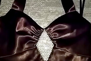 Brown Satin Homecoming Dress