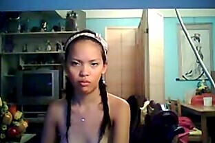 Asian Girl Shows Off Her Small Tits