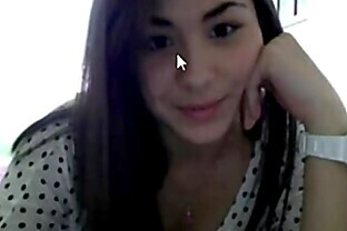 Cute asian girl show her body on webcam -