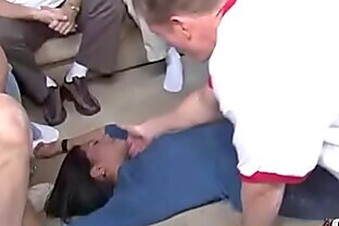 Ebony Gang bang and CUM FEEDING 8