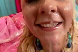 Russian Babe Bukkake