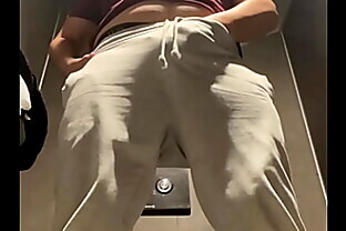 horny in the gym bathroom