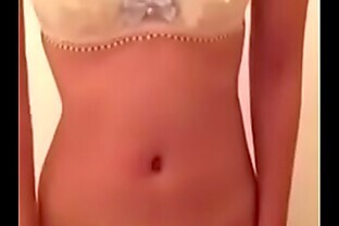 Asian girl masturbates creamy wet pussy with shower bottle