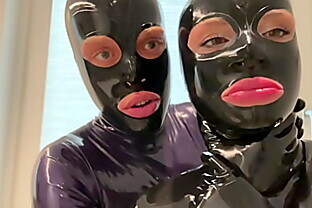 TouchedFetish – Real married couple first time in shiny latex rubber catsuit  Amateur fetish wife gives blow job  Homemade sex