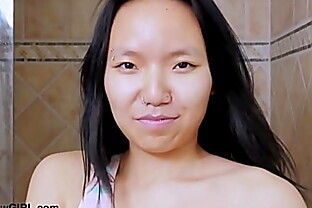 Asian sensation took a shower
