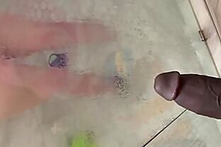 Stepbrother CAUGHT jacking off and spying on sexy ass stepsister ! SHE NEVER SAW A DICK SO BIG AND MADE ME CUM IN THE SHOWER WITH HER
