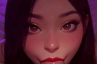Please Cum In My Mouth - Young Asian Blowjob POV - AI