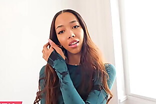 Tall and Skinny Light Skin Black Fashion Model Lia Lin Fucked In Yoga Pants At The Gym