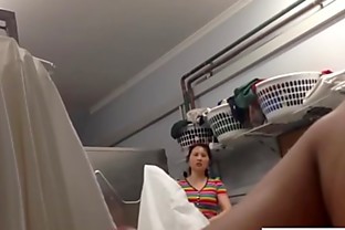 Cock Exposing For This Laundry Lady