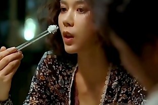 Sexy Korean Kim si-woon is happy in the movie I saw the devil