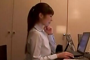 Hot secretary with perfect body