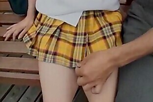 Long legs in uniform Oral Bus