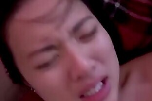 sexy asian fucked, creampied and thanked daddy