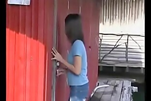 Asian Prisoner doing Foot fetish