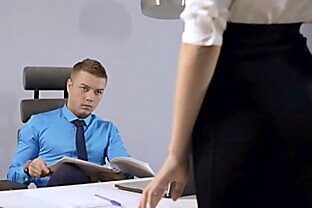 Sexy secretary Sheri Vi seduces her boss and fucks him