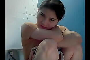 Voyeur really charming lady peeing