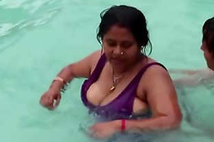 Asshole Ponytail with Vibrator at pool