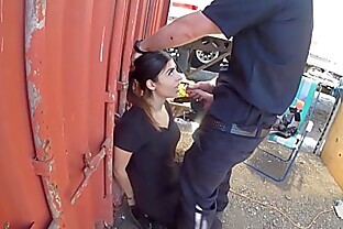 Screw the Cops - Latina bad girl caught sucking a cops dick 5 min