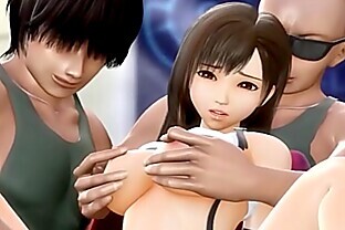 Japanese teen girl in 3d games