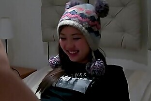 1st double penetration for busty Asian teen