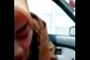 Malay tudung office worker pretty girl fingered in car