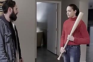 Shy skinny teen slut fucks her big cocked harasser