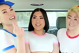 Talented Korean cuties blowing the producers dick