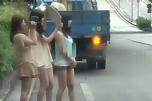 Japanese teens, Shiori, Nozomi and Yuuko, uncensored