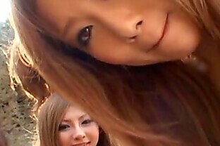 Shiho Kano and dolls suck cock on the beach