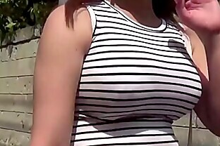 Nipples in Clothed Retro Street