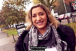 Deutsch Türkin macht Straßen Outdoor Sextreffen EroCom Date echte versaute Schlampe 18 min