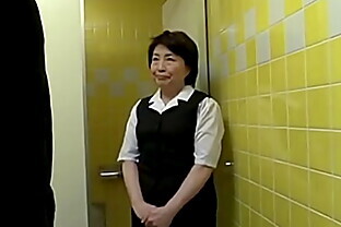 Asian Business woman with Huge dildo